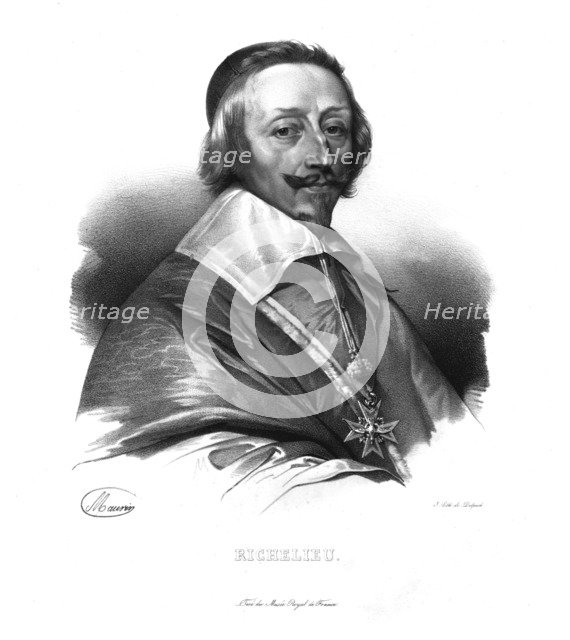 Cardinal Richelieu, (c1820s). Artist: Maurin.