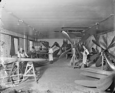 Propeller workshop, Hampton's Munitions Works, Lambeth, London, 1914-1918. Artist: Bedford Lemere and Company