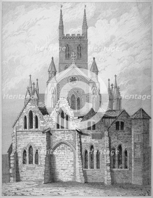 St Saviour's Church (Southwark Cathedral), Southwark, London, c1825. Artist: Anon