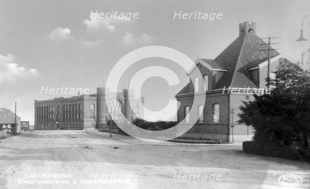 The power station and the office of the gasworks, Landskrona, Sweden, 1925. Artist: Unknown