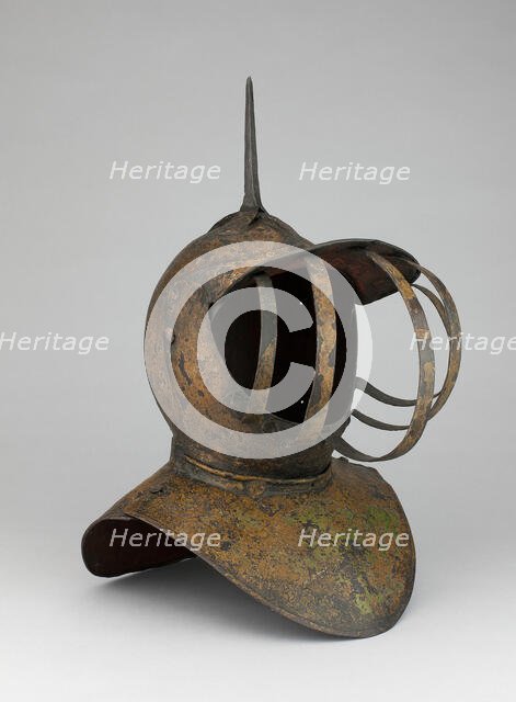 Funerary Close Helmet, England, 1600/1700. Creator: Unknown.