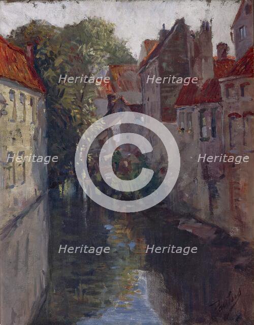 A Back Alley in Bruges, about 1902. Creator: Francis Petrus Paulus.
