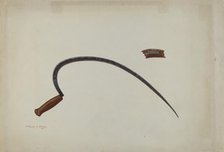 Wrought Iron Sickle, c. 1940. Creator: Frank Gray.