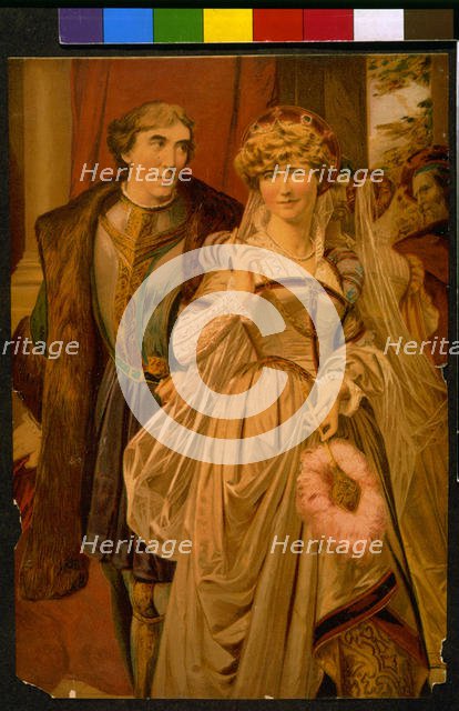 Henry Irving and Ellen Terry as Benedick and Beatrice in play Much Ado About Nothing by William Sh