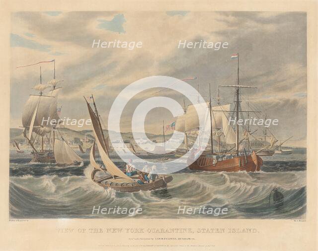 View of the New York Quarantine, Staten Island, published 1833. Creator: William James Bennett.