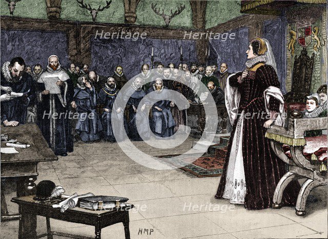 Trial of Mary Queen of Scots in Fotheringhay Castle, 1586 (1905). Artist: Unknown.