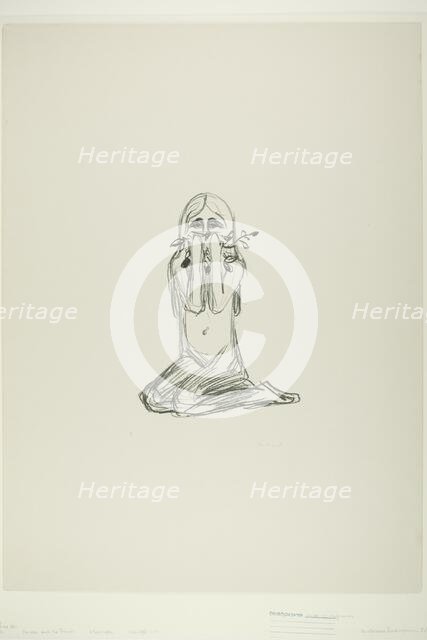 Omega and the Flower, 1908/09. Creator: Edvard Munch.