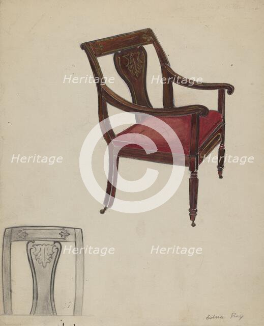 Arm Chair, 1935/1942. Creator: Edna C. Rex.