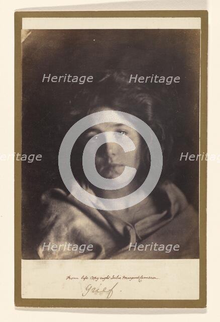 Grief, about 1865. Creator: Julia Margaret Cameron.