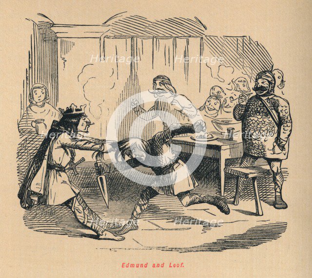 'Edmund and Leof', c1860, (c1860). Artist: John Leech.