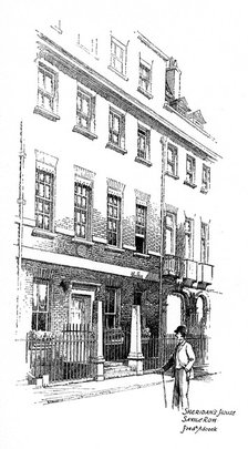 Sheridan's house, Savile Row, London, 1912.Artist: Frederick Adcock
