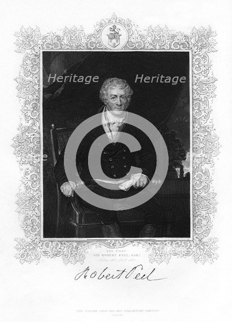 Sir Robert Peel, British industrialist, 19th century. Artist: Unknown