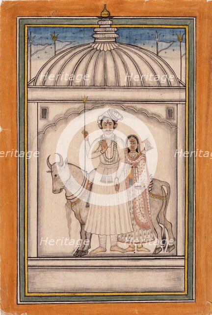 Shiva and Parvati, 18th century. Creator: Unknown.