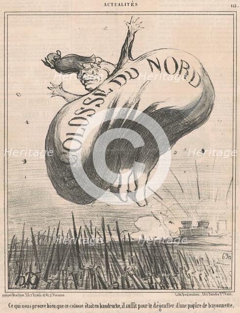 Ce qui nous prouve ... que ce colosse ..., 19th century. Creator: Honore Daumier.