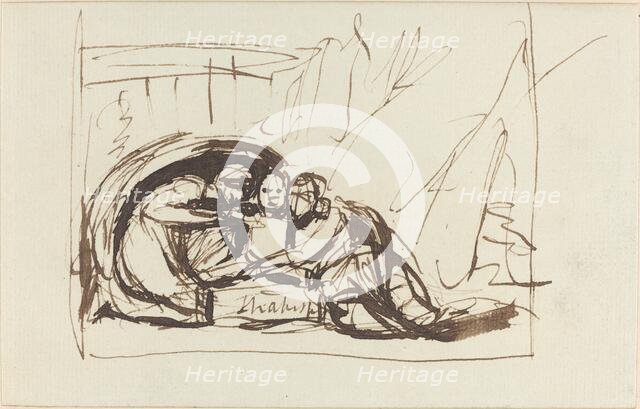 The Infant Shakespeare Nursed by Comedy and Tragedy, 1783. Creator: George Romney.