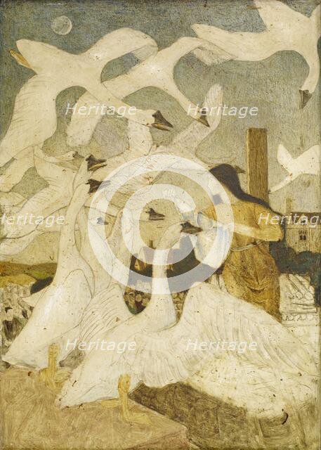 The Wild Swans (The Twelve Brothers Turned Into Swans), 1928. Creator: Arthur Joseph Gaskin.