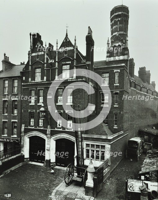Kentish Town Fire Station, No 3a Fortress Walk, St Pancras, London, 1903. Artist: Unknown.