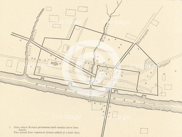 'Roman London', 1908. Artist: Unknown.