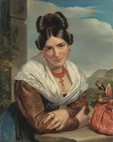 Girl Resting, 1827. Creator: Jan Adam Kruseman.