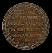 Inscription in a Wreath [reverse], c. 1515. Creator: Unknown.