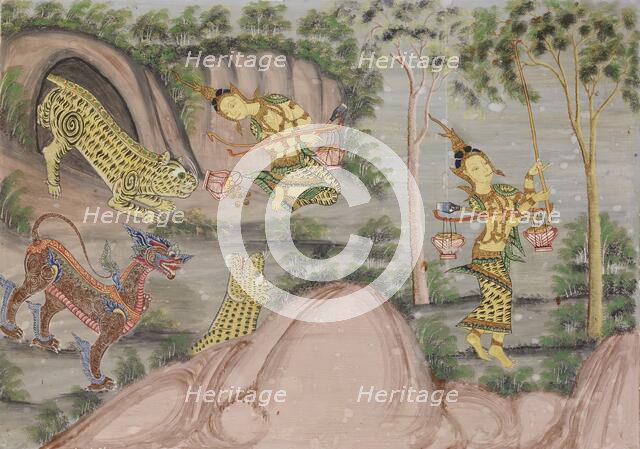 Vessantara Jataka, Chapter 9 (Maddi), c1920-1940. Creator: Unknown.