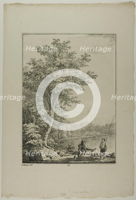 Plate 34 from Blatt Baum und Landschafts Studien, c.1810. Creator: Lorenz Ekemann Alesson.