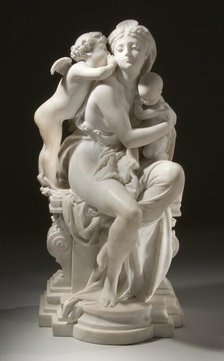 Between Two Loves (image 1 of 2), 1867. Creator: Albert Ernest Carrier de Belleuse.