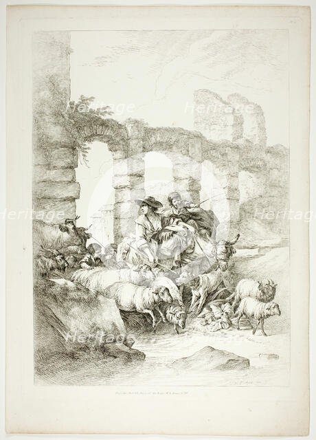Plate Twelve of 38 from Oeuvres de J. B. Huet, 1796–99. Creator: Jean Baptiste Marie Huet.
