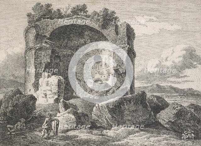 Ancient tomb on the Via Nevia outside Porta Pia, 1792. Creator: Johann Christian Reinhart.