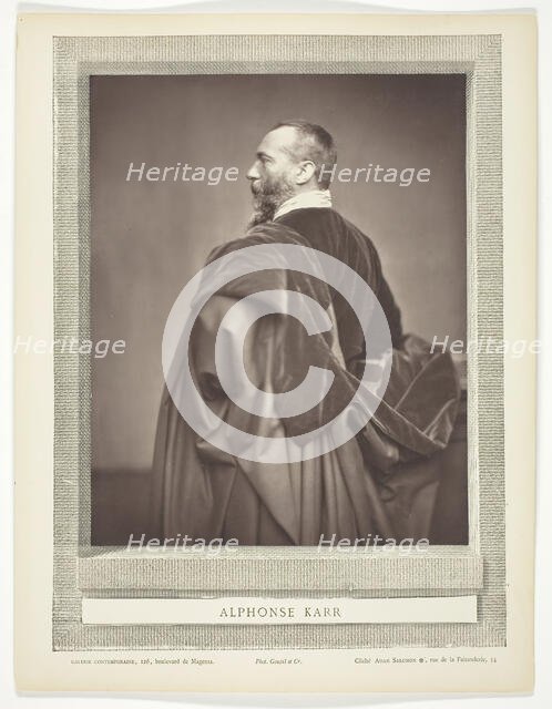 Jean-Baptiste Alphonse Karr (French critic, journalist, and novelist, 1808-1890), c. 1876. Creator: Antoine-Samuel Adam-Salomon.