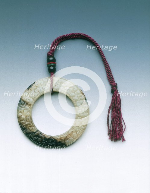 Jade bi-disc, late Spring and Autumn period-early Warring States period, China, 6th-5th century BC. Artist: Unknown