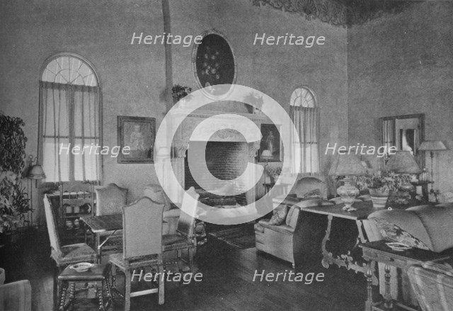 Living room, Gulf Stream Golf Club, Palm Beach, Florida, 1925. Artist: Unknown.