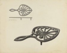 Flat Iron Holder, c. 1940. Creator: Julius Bellamy.