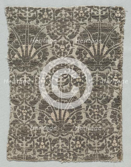 Silk Fragment, 1350-1399. Creator: Unknown.