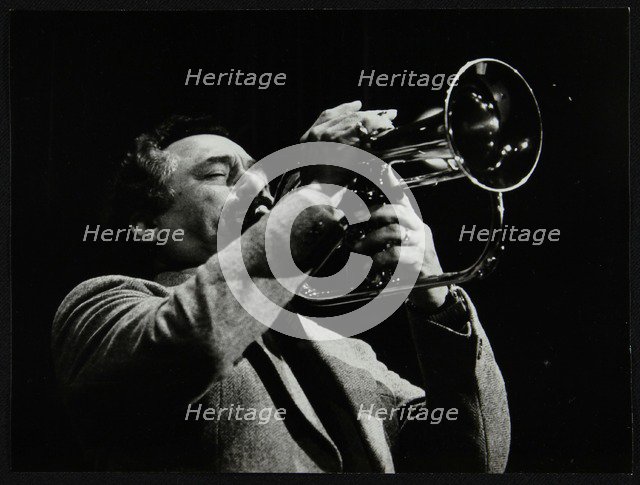 Shorty Rogers playing the flugelhorn, Hemel Hempstead, Hertfordshire, 1983. Artist: Denis Williams