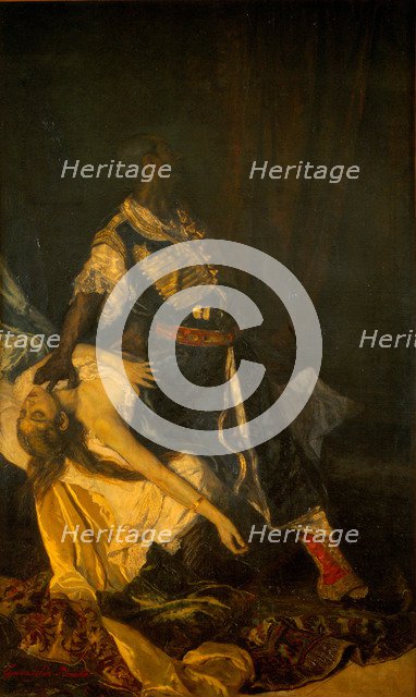 Othello Killing Desdemona, 1879. Artist: González Pineda, A. (active 19th century)