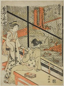 Shitaya, from the series "Ten Scenes of Teahouses (Chamise jikkei)", c. 1783/84. Creator: Torii Kiyonaga.