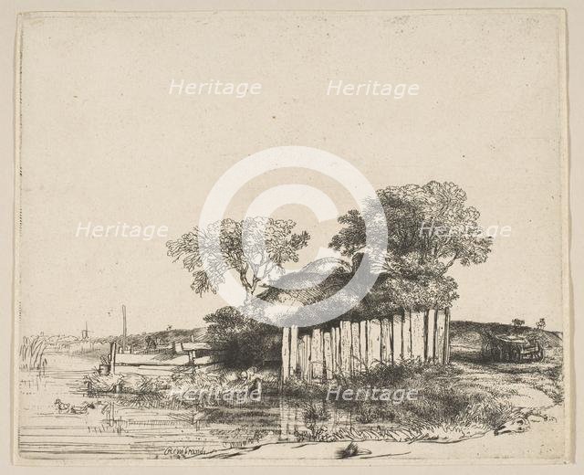 Cottage with a White Paling, 1648. Creator: Rembrandt Harmensz van Rijn.