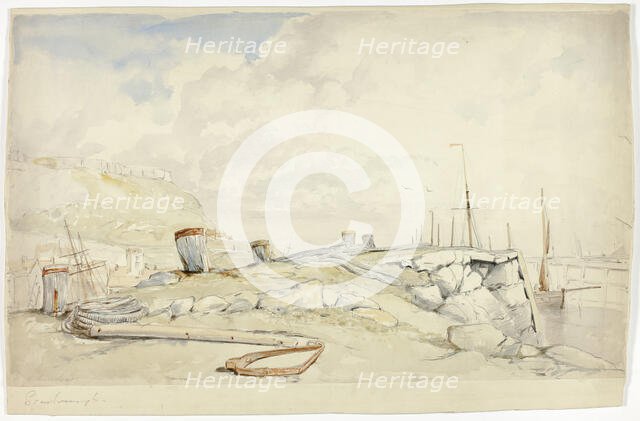 Scarborough Shore, c. 1860. Creator: William Roxby Beverley.