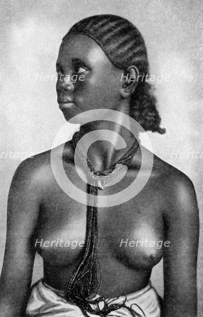 A girl of the Tigre people, Africa, 1922. Artist: Unknown