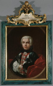 Portrait of Farinelli (Carlo Broschi, known as) 1705-1782, soprano, c1740. Creator: Jacopo Amigoni.