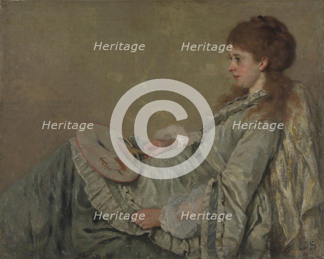 Portrait of the Artist's Wife, 1872-1873. Artist: Scholderer, Franz Otto (1834-1902)