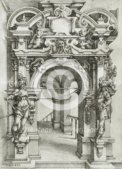 Architectural Fantasy, 1598. Creator: Wendel Dietterlin the Elder.