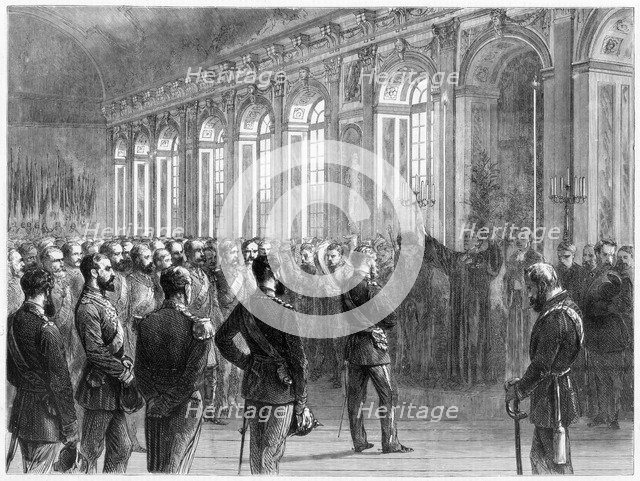 Wilhelm I, King of Prussia, being proclaimed first Emperor of Germany, 1871. Artist: Unknown
