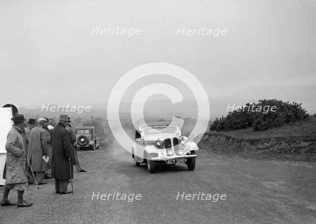 Frazer-Nash BMW 319 of D Impanni competing in the South Wales Auto Club Welsh Rally, 1937 Artist: Bill Brunell.