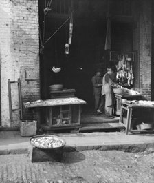 Fish Alley, Chinatown, San Francisco, between 1896 and 1906. Creator: Arnold Genthe.