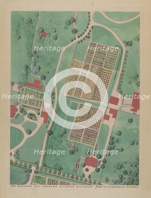 C. O'Connor and J.M. Hopkins Estate, c. 1936. Creators: Gilbert Sackerman, Helen Miller.