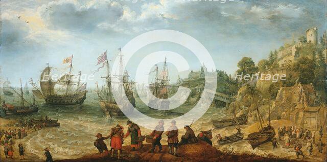 Ships off a Rocky Coast, 1621. Creator: Adam Willaerts.