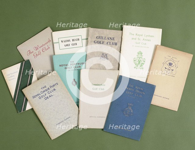 Various golf club handbooks and rulebooks, early 20th century. Artist: Unknown