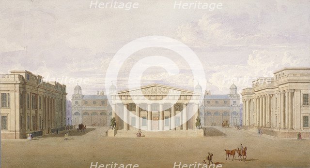 Trafalgar Square, Westminster, London, 1828. Artist: John Nash